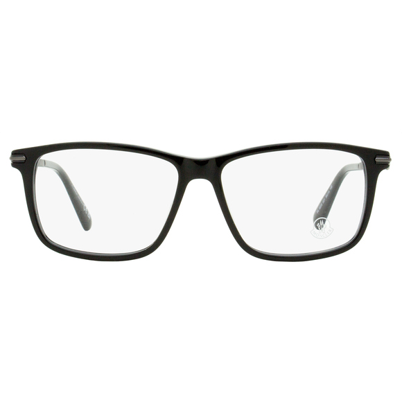 Moncler Rectangular Eyeglasses ML5205 001 Black/Gunmetal 54mm - Picture 2 of 2